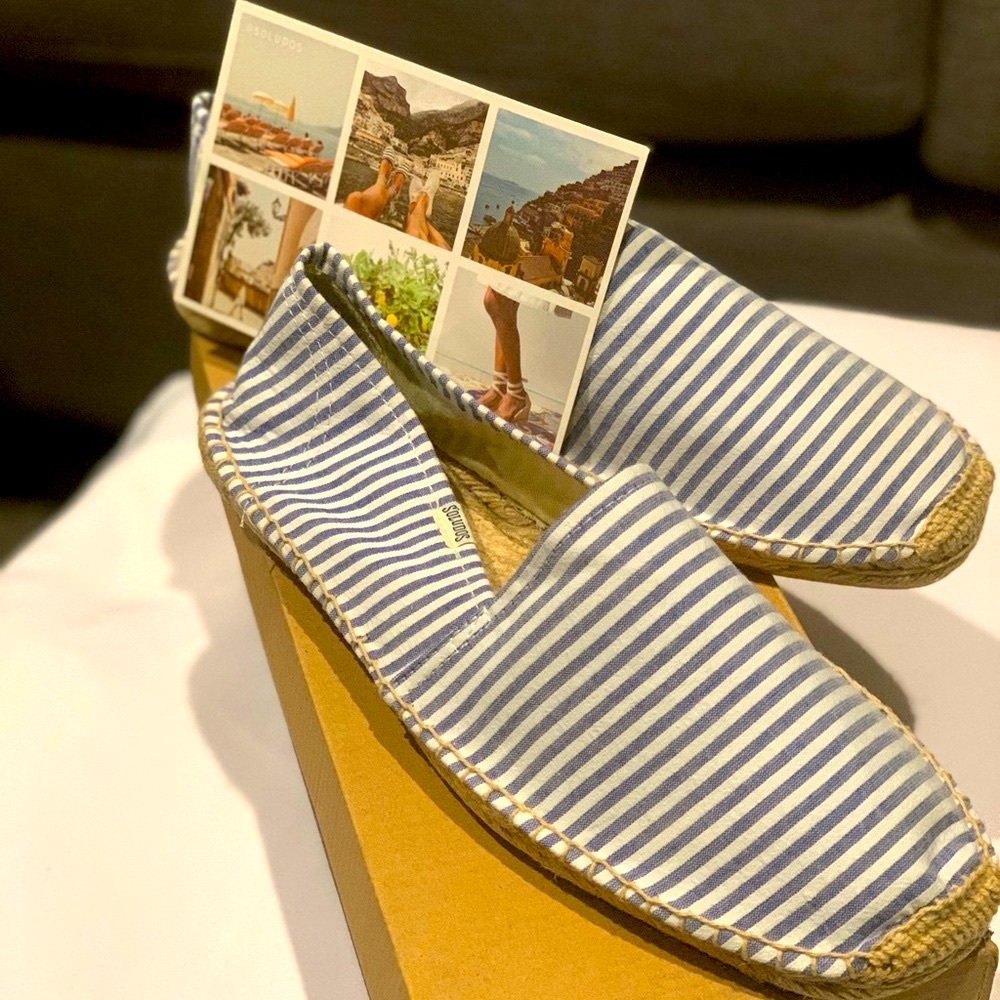 SOLUDOS Loafers…classic and comfy Seersucker style espadrilles for Men.